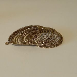 Stella & Dot Gold Bardot Spiral Bangle Wrap Bracelet